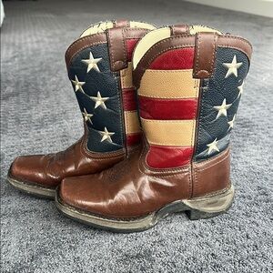 Durango Kids Patriotic Cowboy Boots with Stars and Stripes